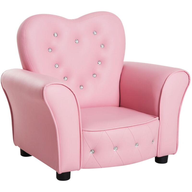foto del prodotto maury s poltroncina per bambini imbottita con struttura in legno 59x41.5x49cm rosa