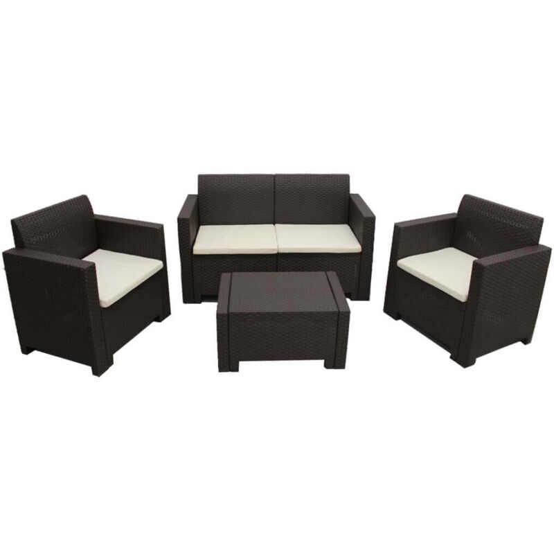 foto del prodotto maury s salotto nebraska a 2 posti in wicker marrone