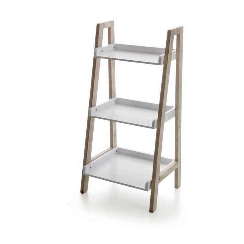 foto del prodotto maury s scaffale in legno bianco da bagno con 3 ripiani 36x29x74 cm