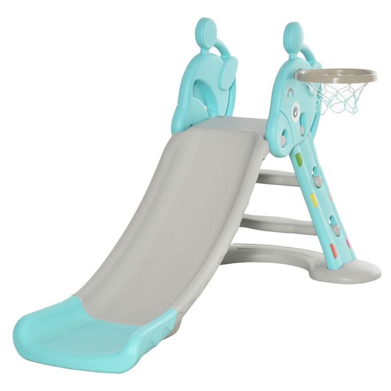 foto del prodotto maury s scivolo per bambini con canestro basket et 2 4 anni grigio e blu