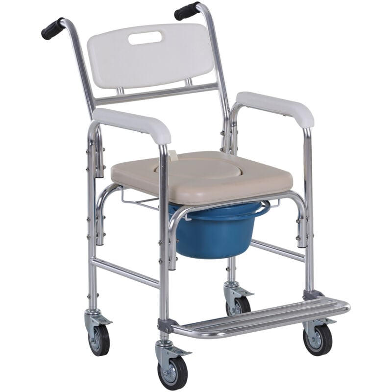 foto del prodotto maury s sedia a rotelle comoda impermeabile con wc vaso rimovibile per anziani disabili