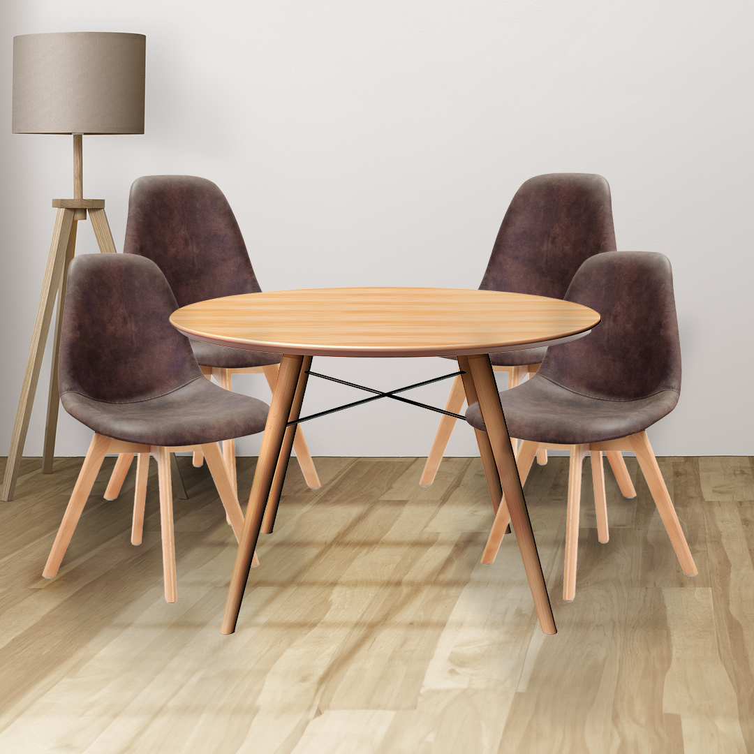 foto del prodotto maury's sedia da arredo con gambe in legno di colore brown