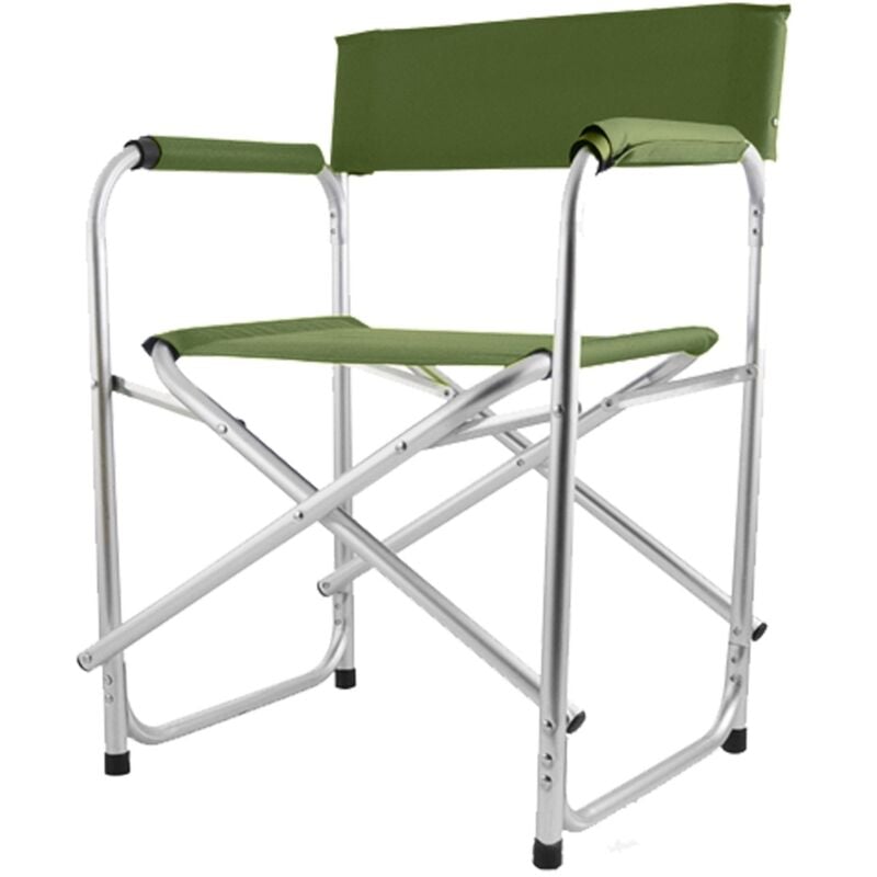 foto del prodotto maury s sedia regista in alluminio in colorazione verde gambe in alluminio resistente