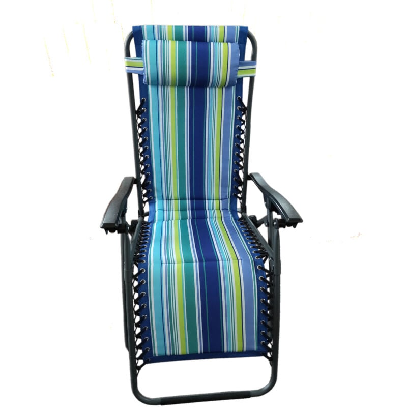 foto del prodotto maury s sedia relax multirighe imbottita 162 175x65x112 