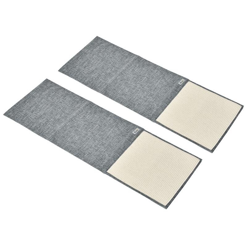 foto del prodotto maury s set 2 tiragraffi per gatti da divano. tappetini tiragraffi in sisal e poliestere. 130x45cm grigio