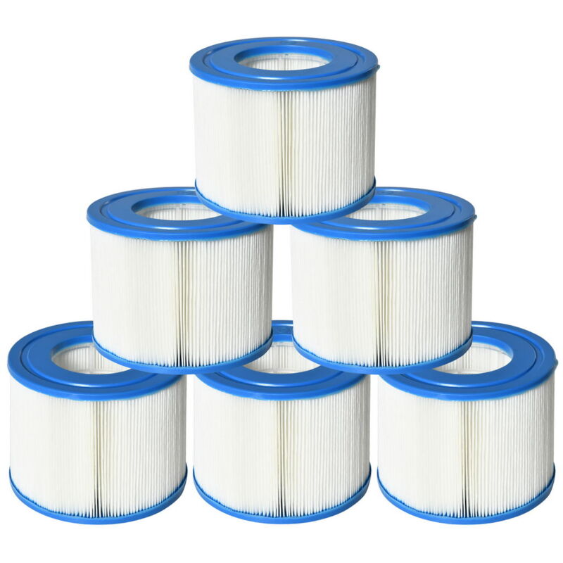 foto del prodotto maury s set 6 filtri per piscine e spa gonfiabili in tessuto non tessuto, 10.5x8cm, blu e bianco