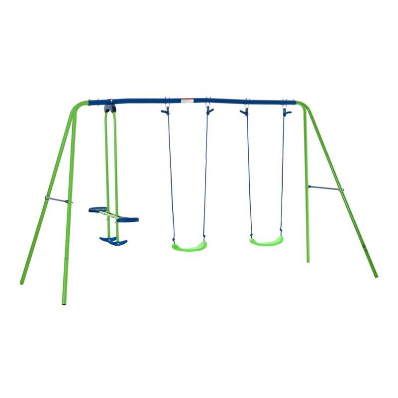 foto del prodotto maury s set altalene da giardino con altalena doppia e 2 altalene singole 280x140x178cm