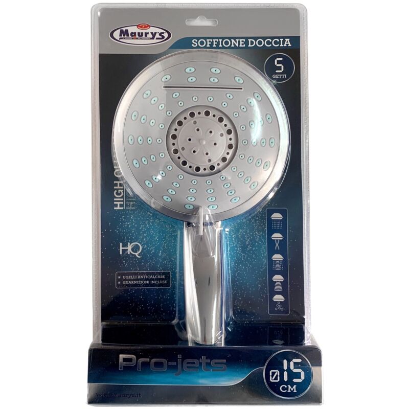foto del prodotto maury s soffione per doccia multifunzione 5 funzioni 15 cm