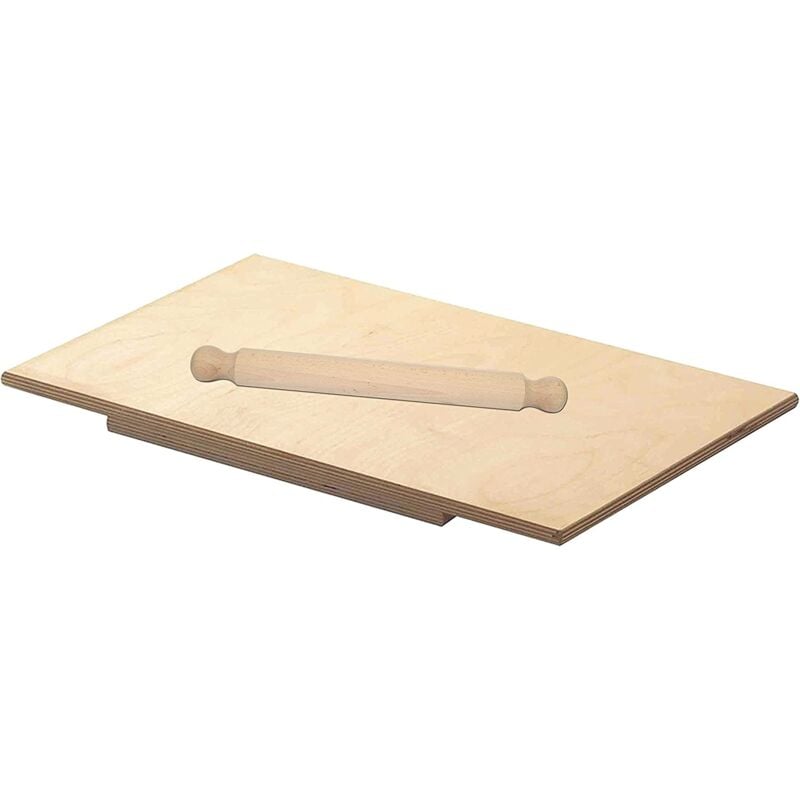 foto del prodotto maury s spianatoia in legno di betulla 90 x 55 cm mattarello da 50 cm