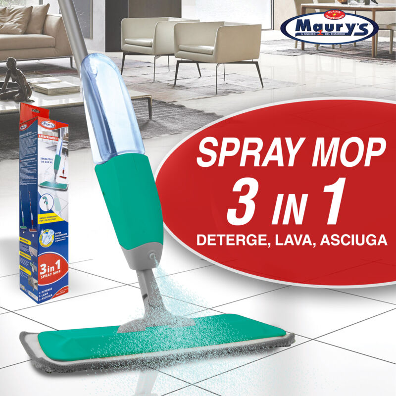foto del prodotto maury s spray mop vaporizzatore 600ml panno in microfibra per tutte superfici