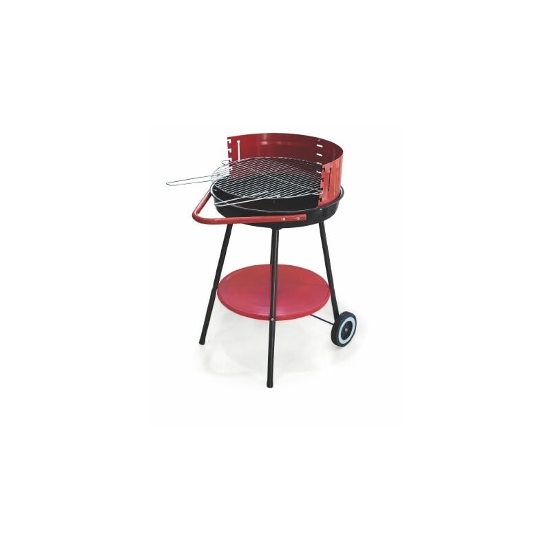 foto del prodotto maury s sun day barbecue con ruote in metallo e acciaio inox 50 x h82 cm