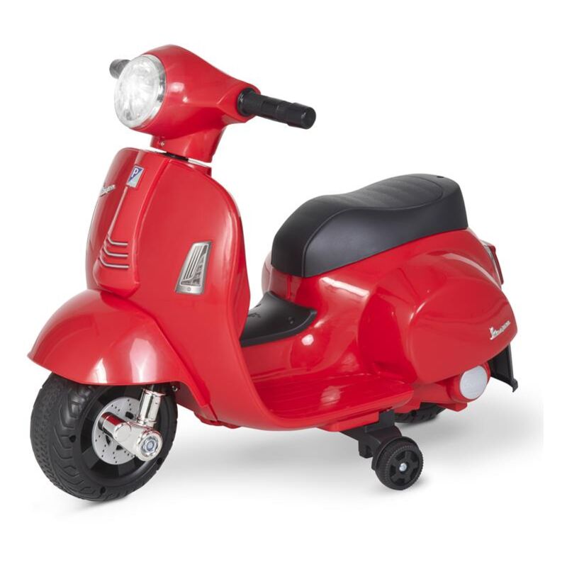 foto del prodotto maury s vespa elettrica per bambini con batteria 6v fari e clacson 18 36 mesi rossa