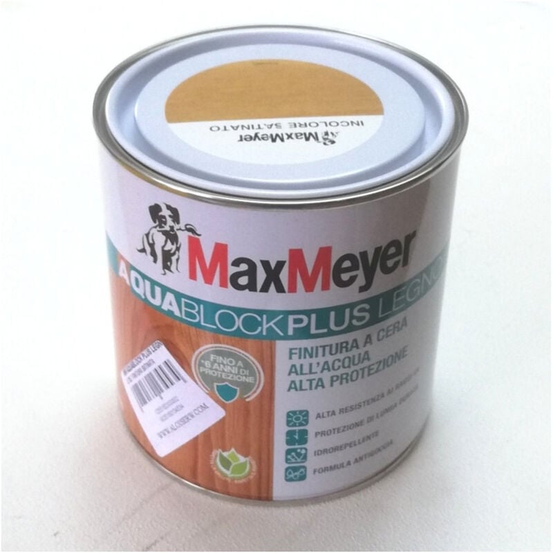 foto del prodotto max meyer aquablock plus legno 750ml finitura satinata a cera