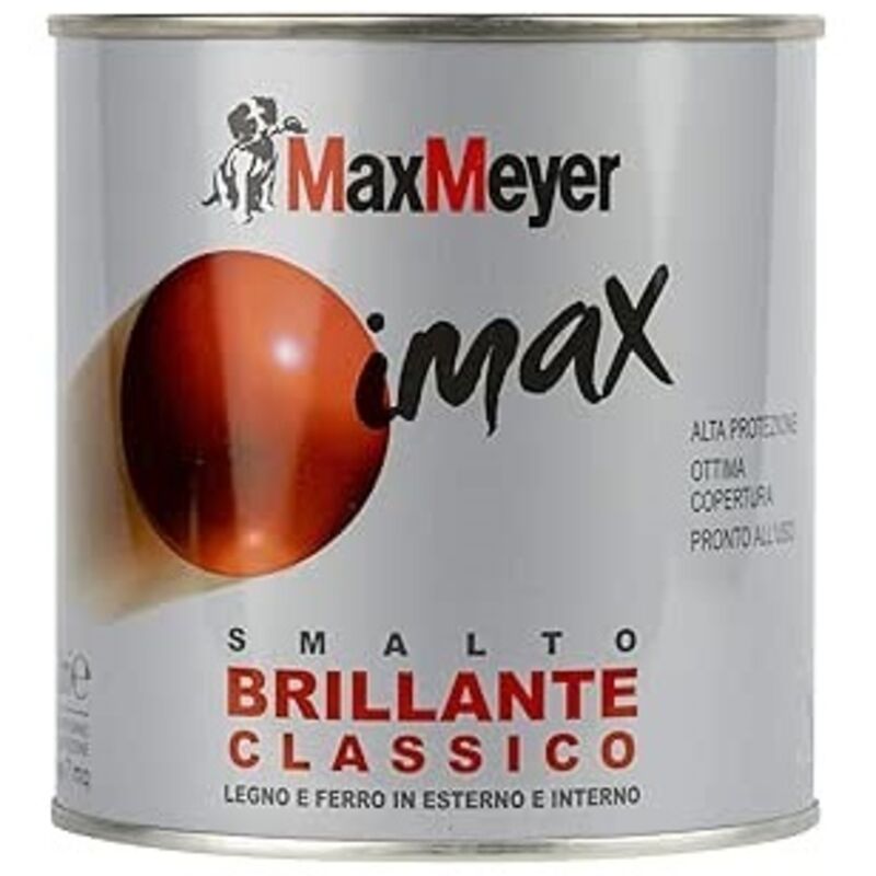 foto del prodotto max meyer imax smalto a solvente brillante classico bianco ghiaccio lt 0,500