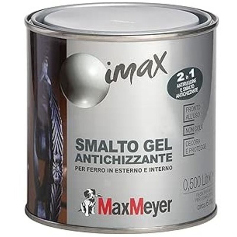foto del prodotto max meyer imax smalto decorativo antichizzante 0,5 l nero grafite