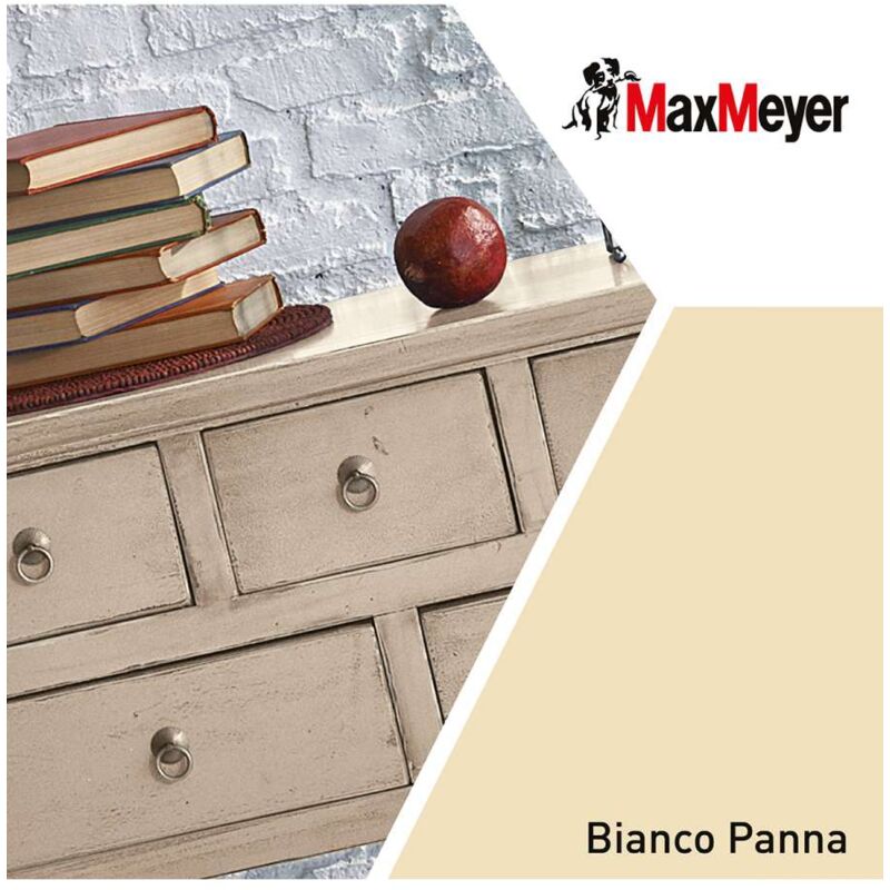 foto del prodotto max meyer maxmeyer smalto brillante all acqua poliuretanico bianco panna 0,125 l