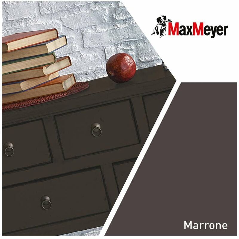 foto del prodotto max meyer maxmeyer smalto opaco all acqua poliuretanico marrone 0,125 l