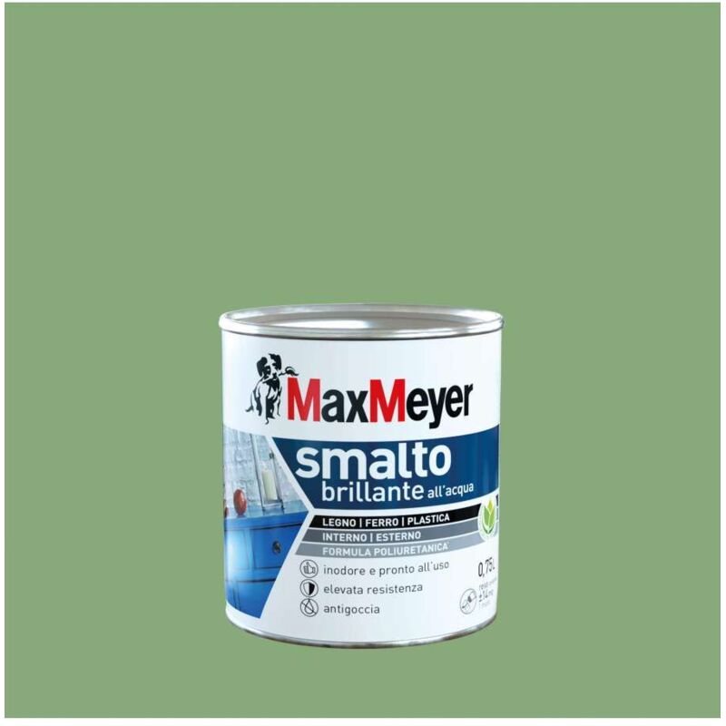 immagine 0 del prodotto max meyer maxmeyer smalto poliuretanico brillante all acqua verde cina 0,75 l
