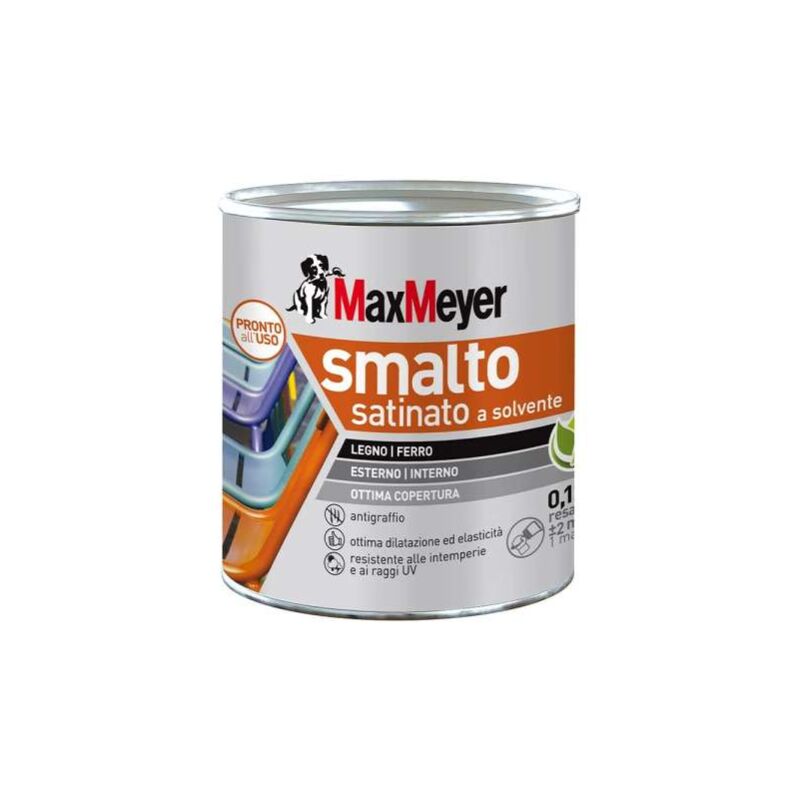 foto del prodotto max meyer maxmeyer smalto satinato bianco r9010 0,125 l