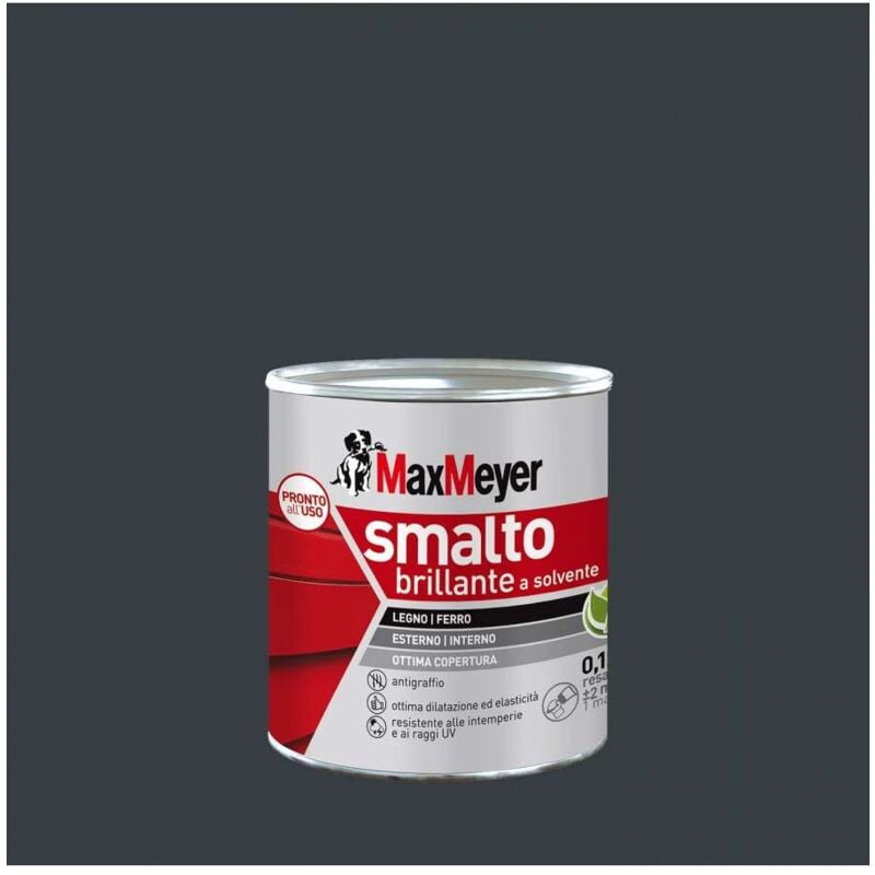 foto del prodotto max meyer maxmeyer smalto solvente brillante antracite 0.125 l