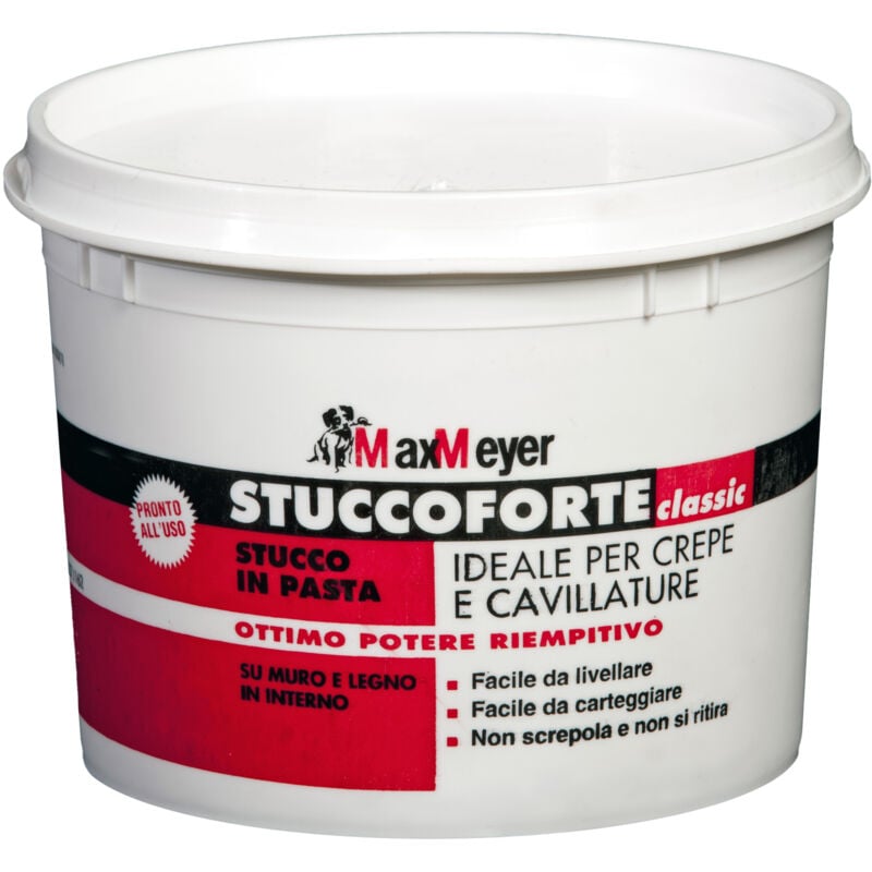 foto del prodotto max meyer maxmeyer stuccoforte, stucco riempitivo in pasta per interni, bianco, 1kg