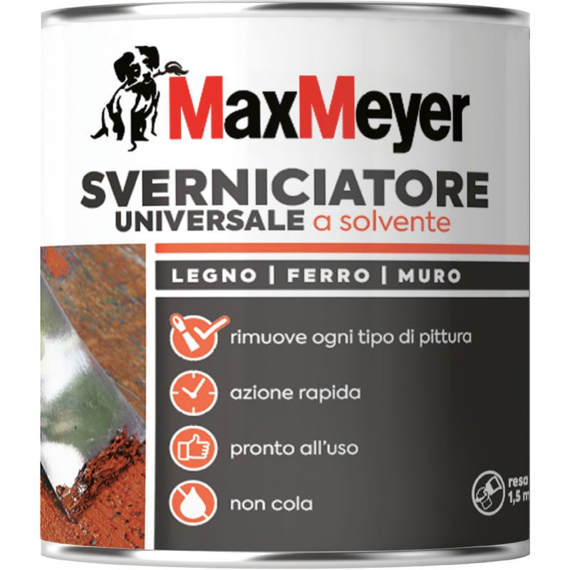 foto del prodotto max meyer maxmeyer sverniciatore universale a solvente per legno, ferro, muri, 0.75l