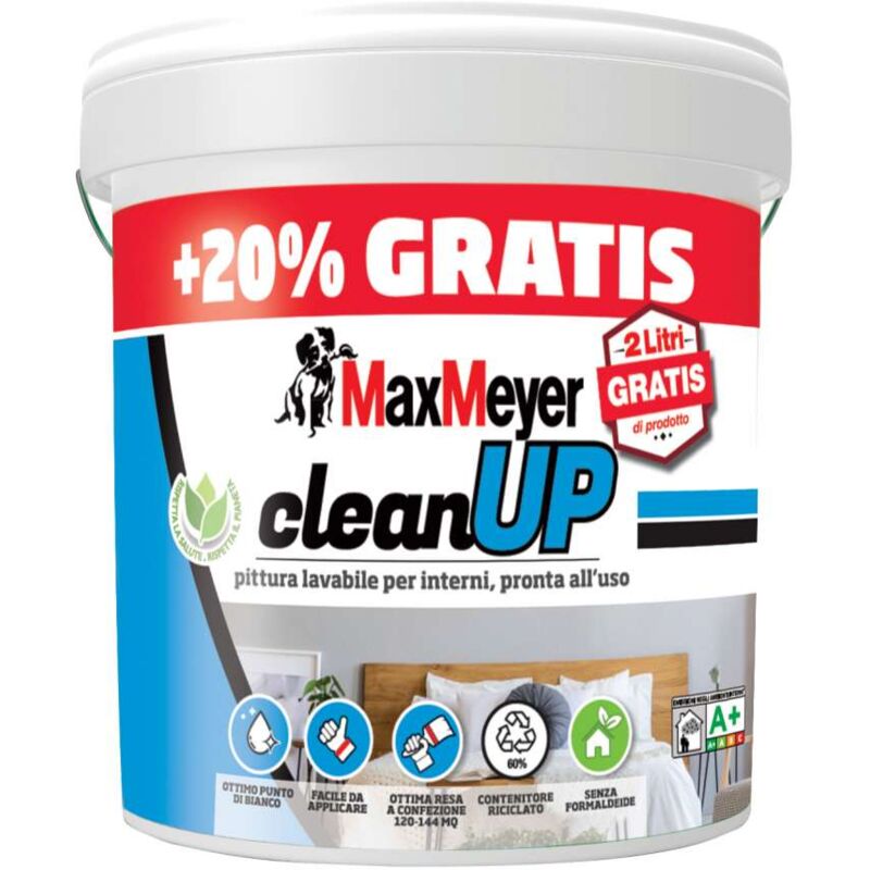 foto del prodotto max meyer pittura lavabile bianco opaco 12 l
