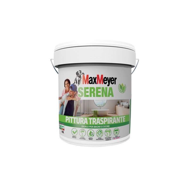 foto del prodotto max meyer pittura murale bianca opaca 10l super traspirante a 