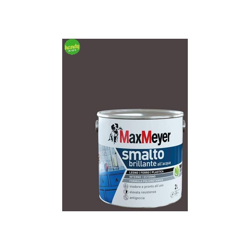 foto del prodotto max meyer smalto brillante maxmeyer ad acqua lt.2 marrone