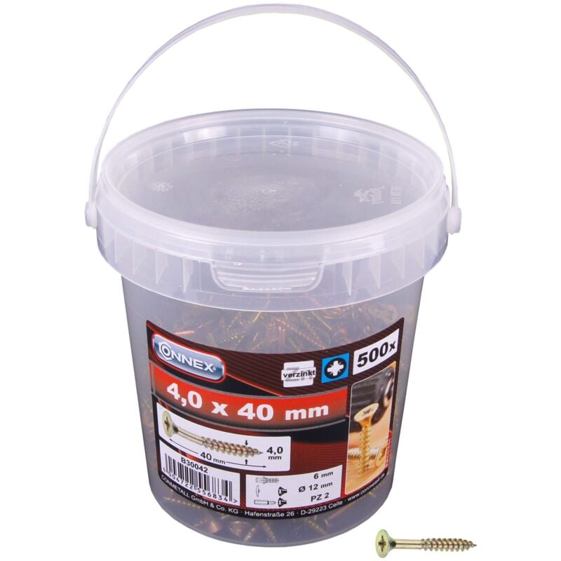 foto del prodotto max power b30042 secchiello viti universale. 4.0 x 40 pezzi