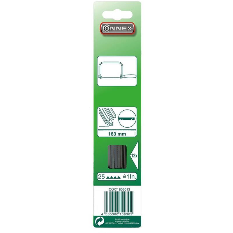 foto del prodotto max power coxt805013 lame di ricambio archetti modellismo 12 pezzi, 162 mm, per metallo