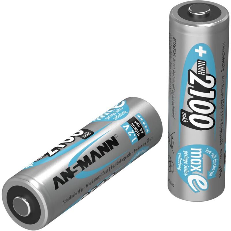 foto del prodotto maxe hr06 batteria ricaricabile stilo aa nimh 2100 mah 1.2 v 1 pz. - ansmann