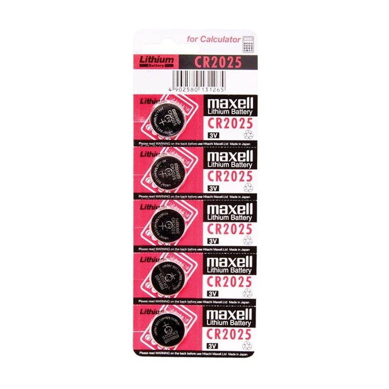 foto del prodotto maxell cella a bottone al litio cr2025 3v blister5