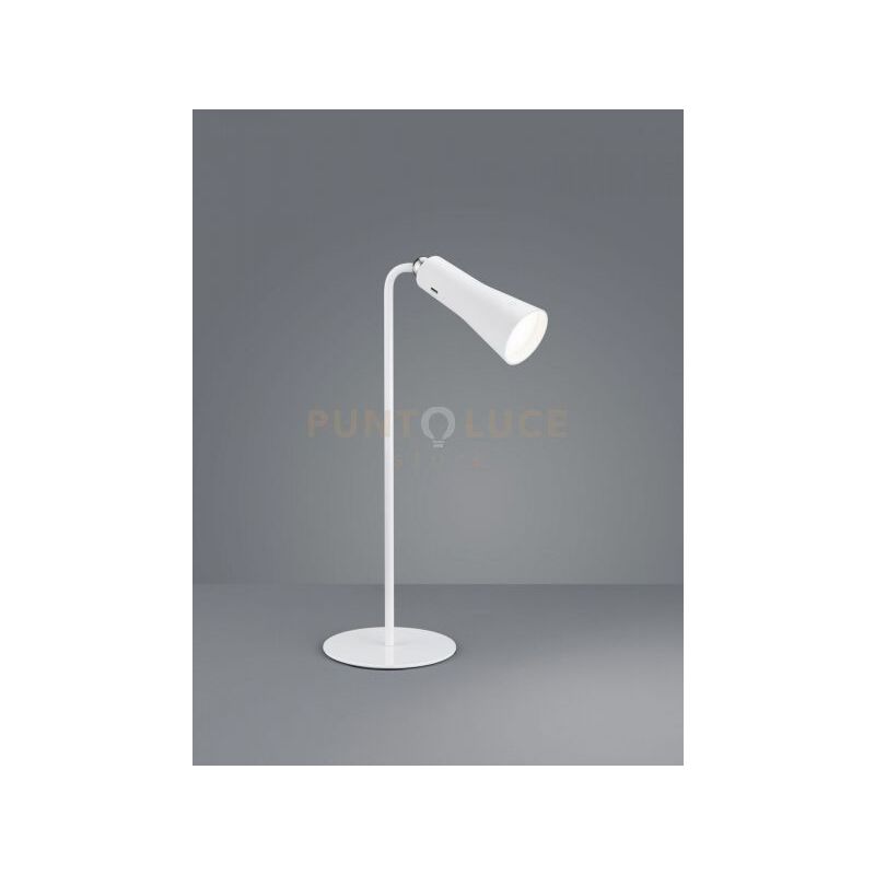 foto del prodotto maxi lampada da studio led 2w 200lm, 3000k componibile bianca ricaricabile usb con dimmerazione touch h.36cm