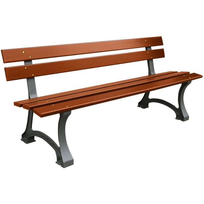 foto del prodotto maxi panchina 150cm tipo pesante hyde park ghisa doghe legno panca da giardino