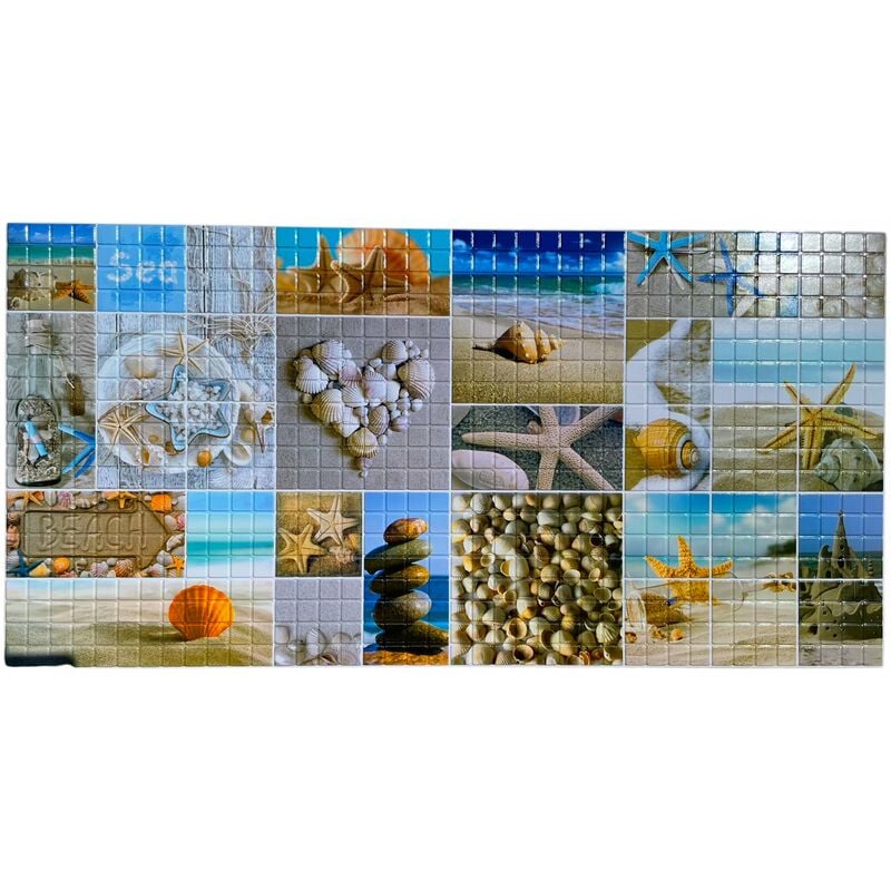 foto del prodotto maxi pannelli 3d hi res rivestimento a parete in pvc mosaico mare realistici e isolanti.