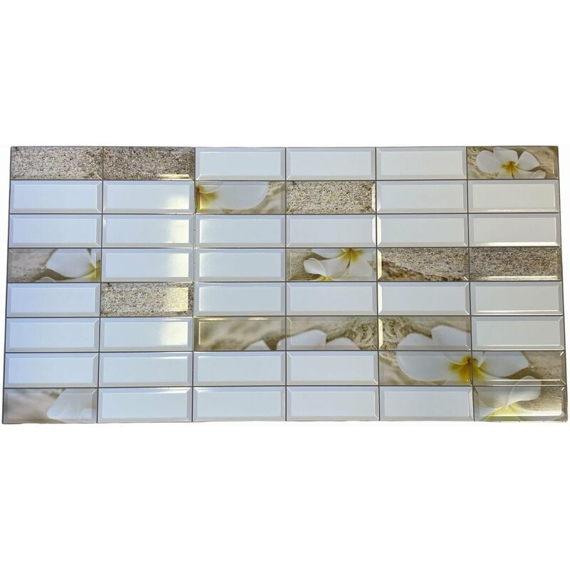 foto del prodotto maxi pannelli 3d hi res rivestimento a parete in pvc piastrelle zen realistici e isolanti.