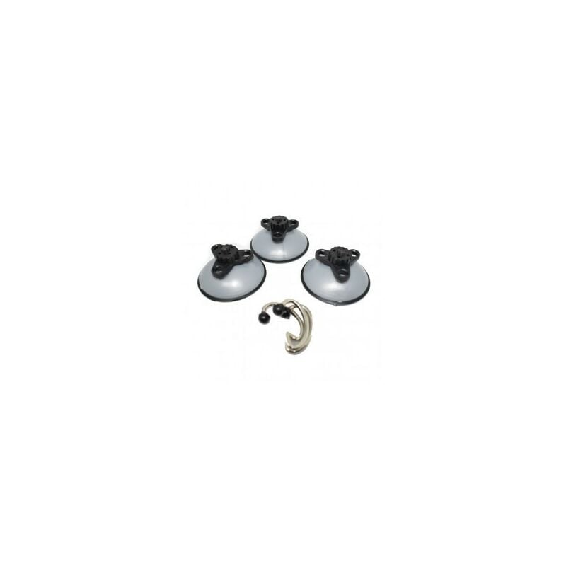 foto del prodotto maxi ventose 3 pezzi appendi tutto colore nero 32000