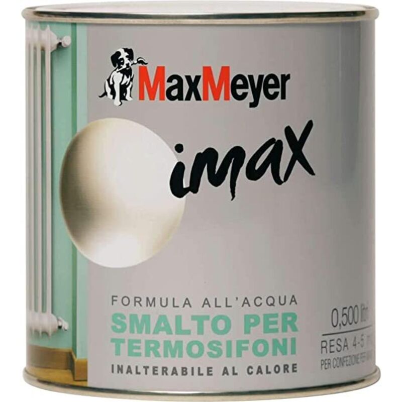 foto del prodotto maxmeyer 500ml smalto satinato all acqua per termosifone colore bianco ghiaccio