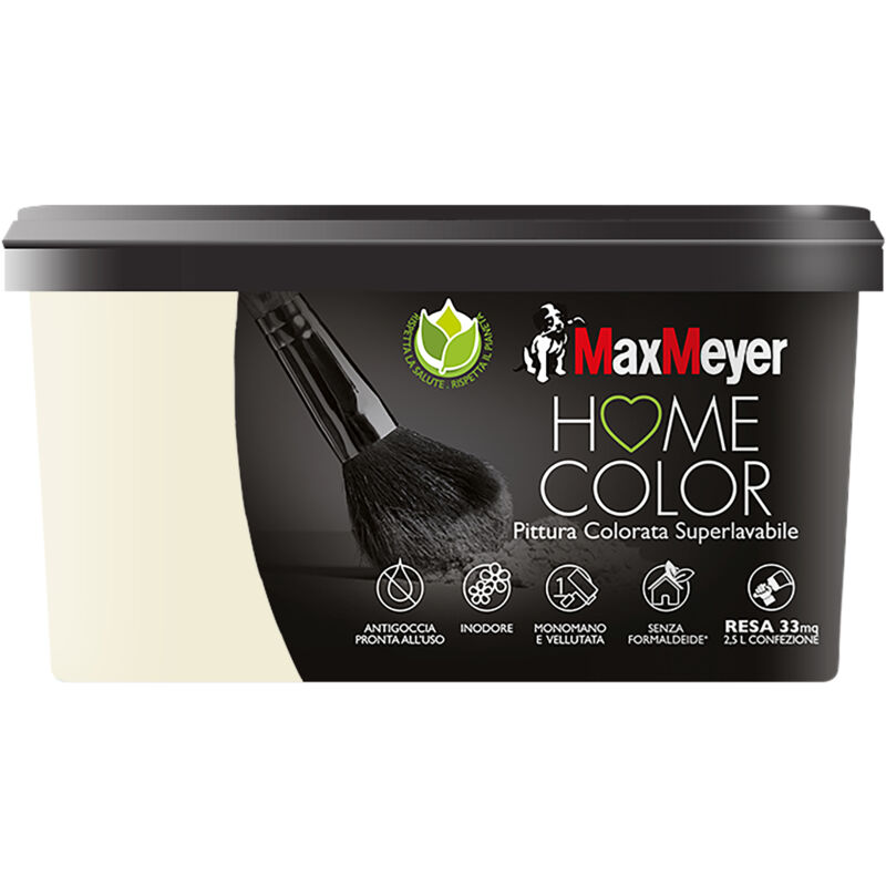 foto del prodotto maxmeyer idropittura colorata superlavabile per interni, champagne, 2.5l