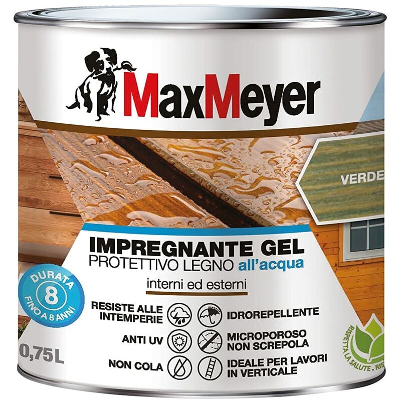foto del prodotto maxmeyer impregnante gel acqua verde 0,75 l