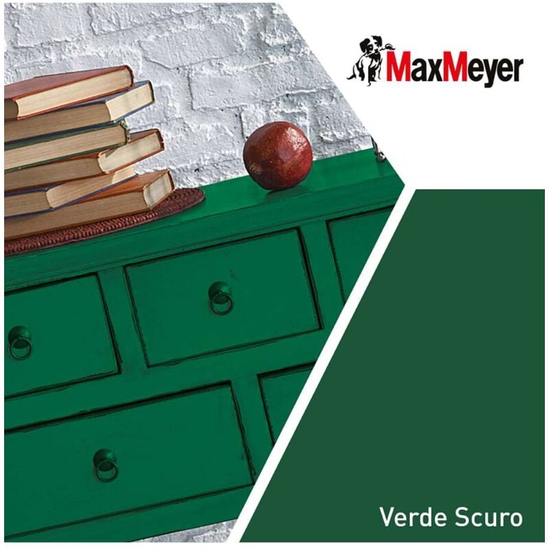 immagine 0 del prodotto maxmeyer smalto brillante all acqua poliuretanico verde scuro 0,125 l