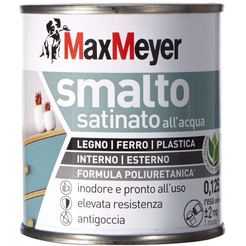 foto del prodotto maxmeyer smalto satinato bianco 0,125 l