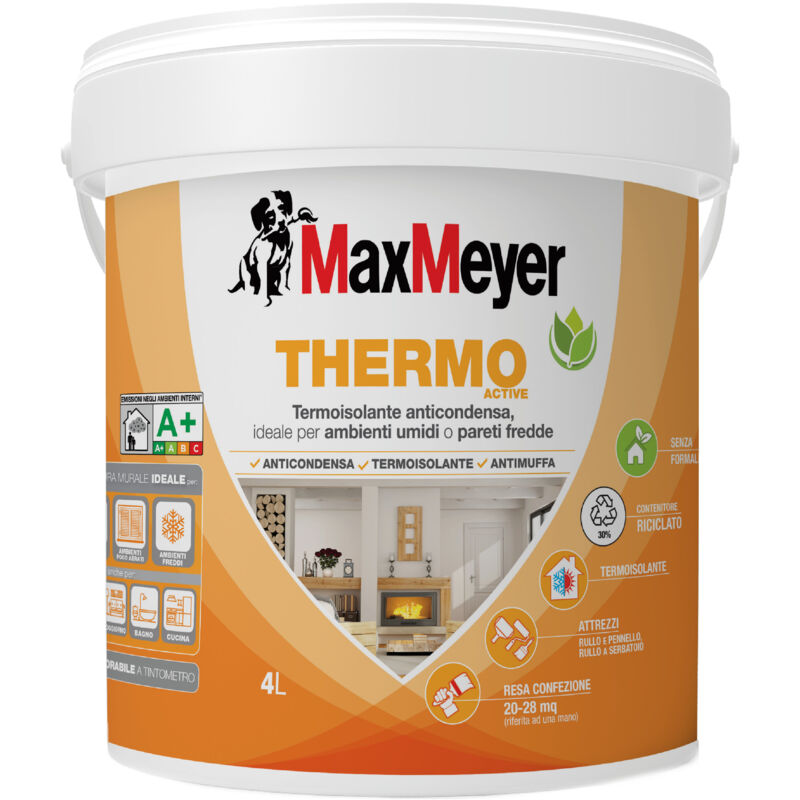 foto del prodotto maxmeyer thermo active, pittura per interni antimuffa e anticondensa, 4l
