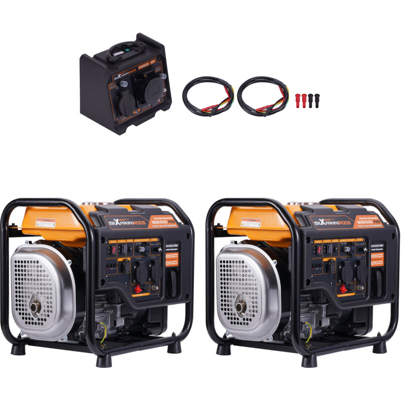 foto del prodotto maxpeedingrods 2x 3200w inverter stromerzeuger benzin tragbar notstromaggregat parallele boxen2x 3200w inverter stromerzeuger benzin tragbar