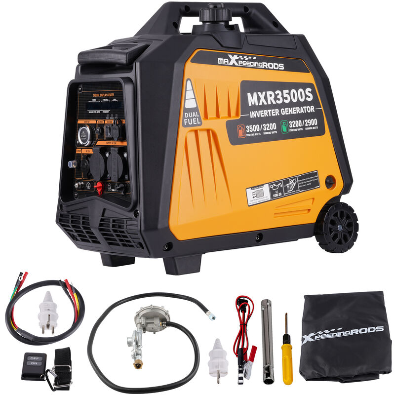 foto del prodotto maxpeedingrods 3500w generatore di corrente a benzina lpg motore gruppi elettrogeni inverter silenziato 4 tempi portatile per all aperto campeggio