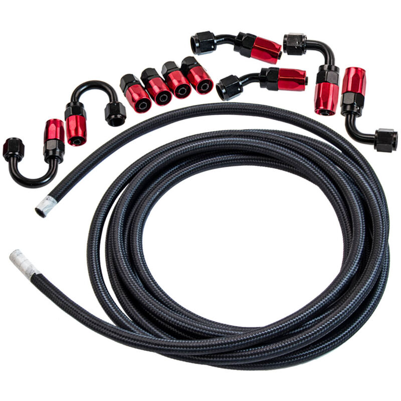 foto del prodotto maxpeedingrods 5meters 16.4ft an6 carburante olio tubo del gas linea tubo raccordo adattatore