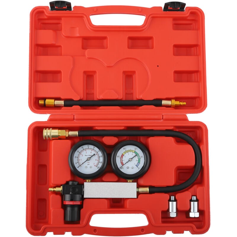 foto del prodotto maxpeedingrods 7pz tester misuratore di pressione compressione rilevatore perdite kit 0 100psi