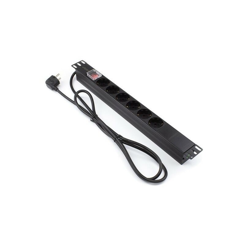 foto del prodotto maxpeedingrods ciabatta elettrica rack 19 6 x schuko 6 con interruttore per la rete
