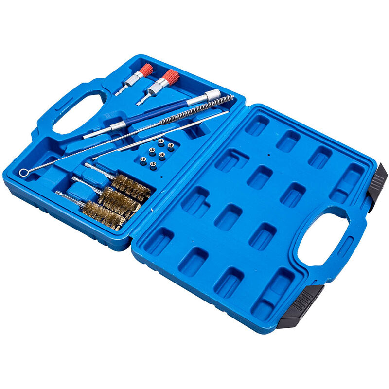 foto del prodotto maxpeedingrods injection nozzles sealing seats tool iniettore diesel sedili pulitore pennelli 14 pezzi iniezione combustibile pulizia strumento set